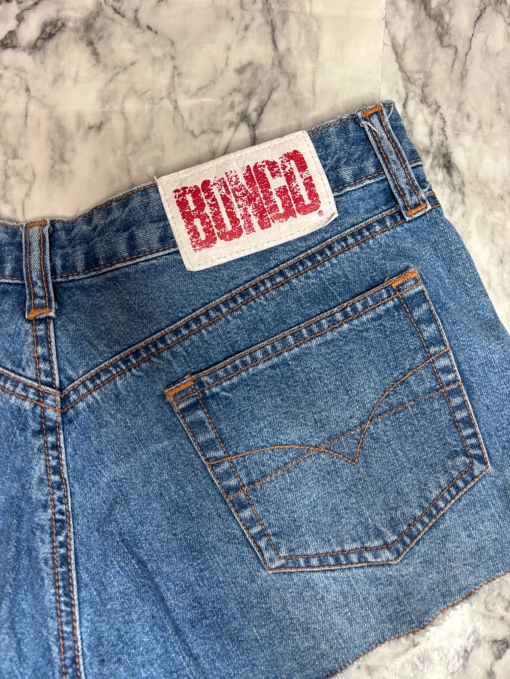 BONGO Y2K Blue Denim Cutoff Jean Shorts denim Back Pockets size 3 summer Bratz - Picture 2 of 7